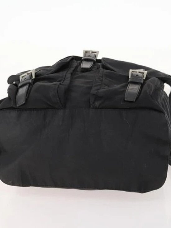 PRADA Backpack Nylon Black Silver Auth 171645 main image 6